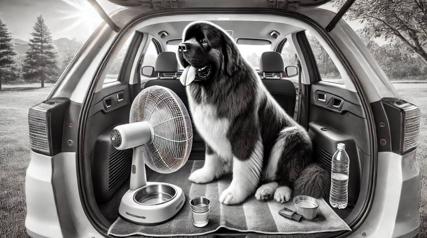 Should you let a Newfoundland dog travel in a car during summer